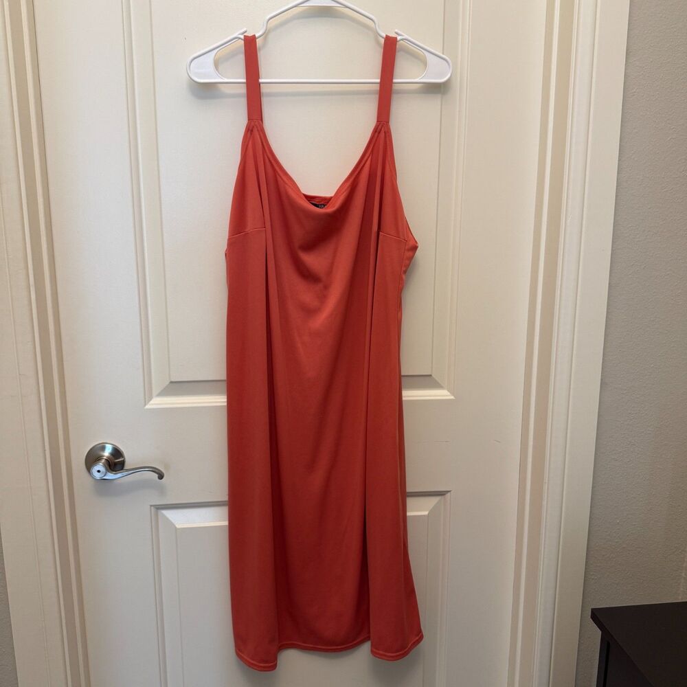JBS‎ Women Orange Polka Dot Ruffle Tie Waist Midi Dress 16W - Picture 7 of 7